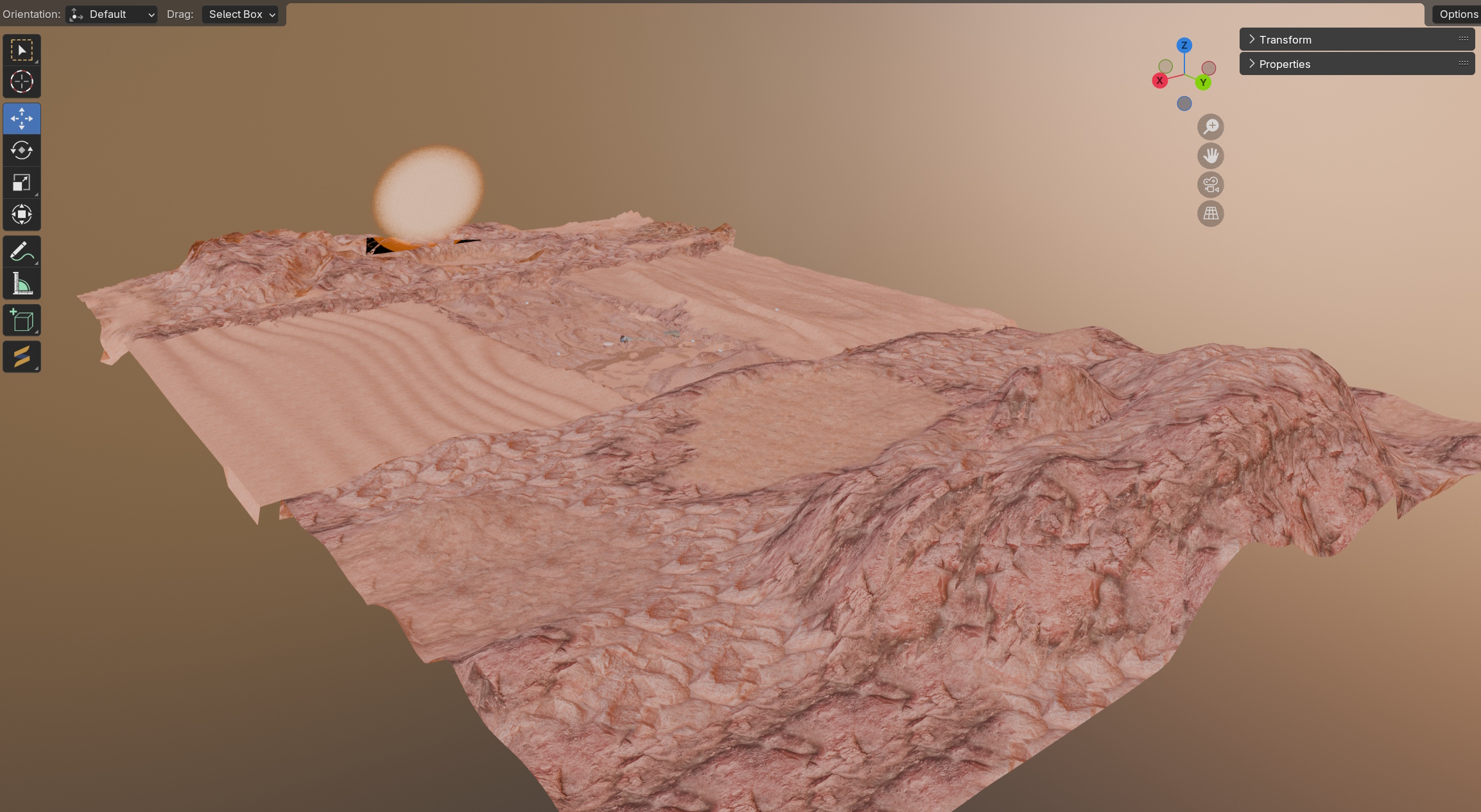 Terrain textured